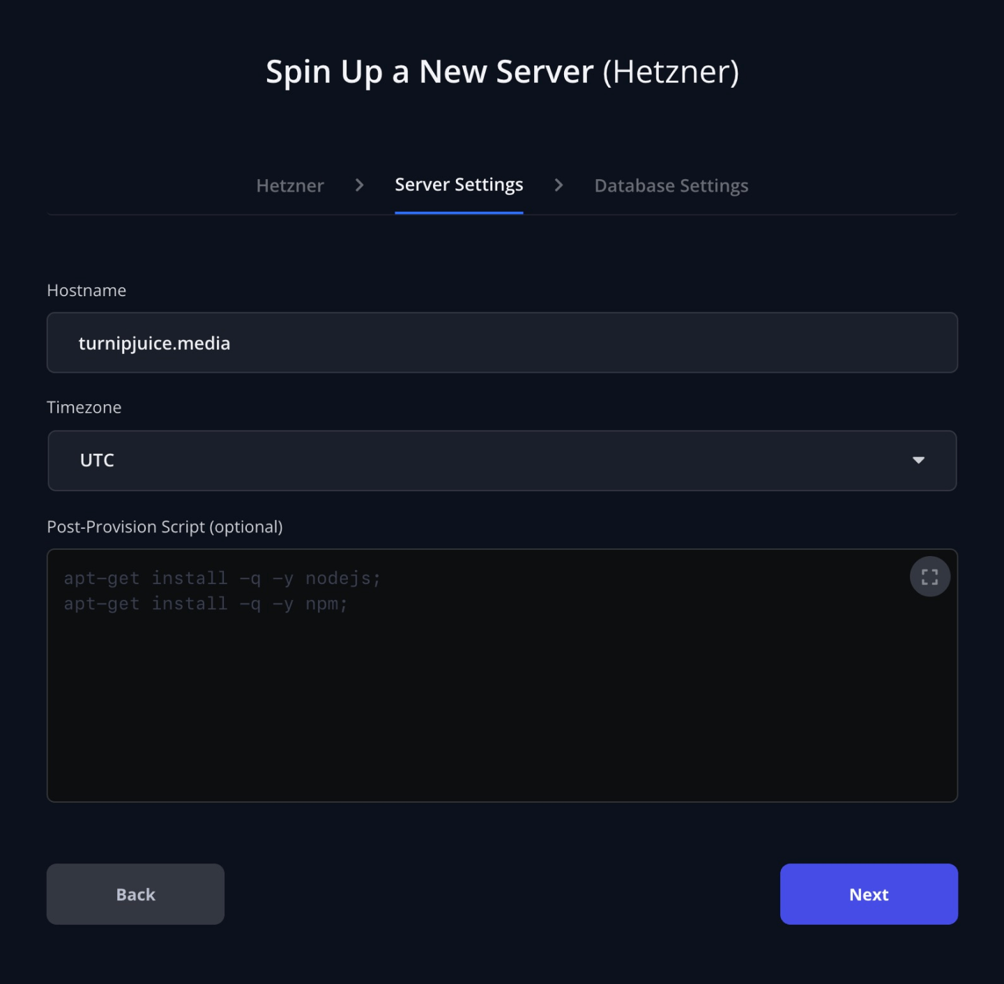 Connect SpinupWP to your new hetzner server