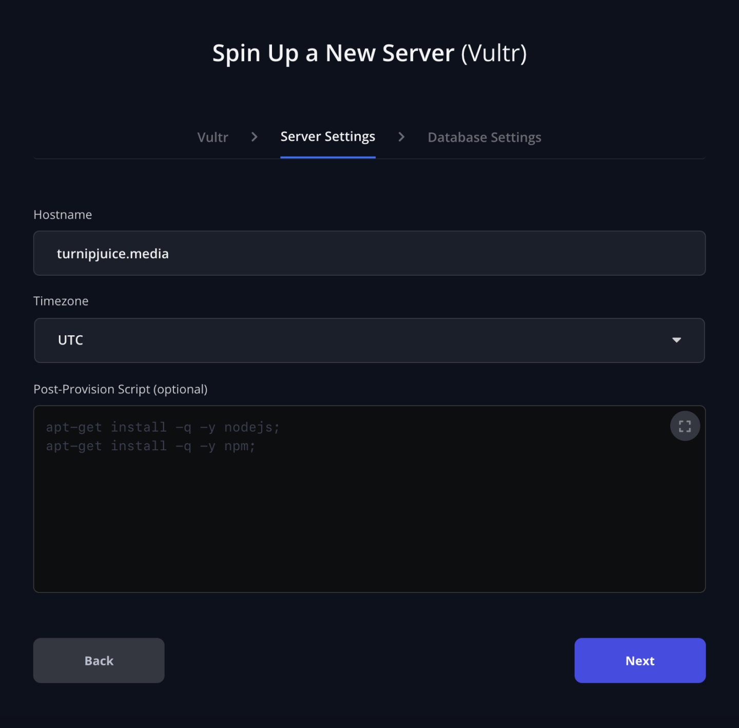 Connect SpinupWP to your new Vultr server
