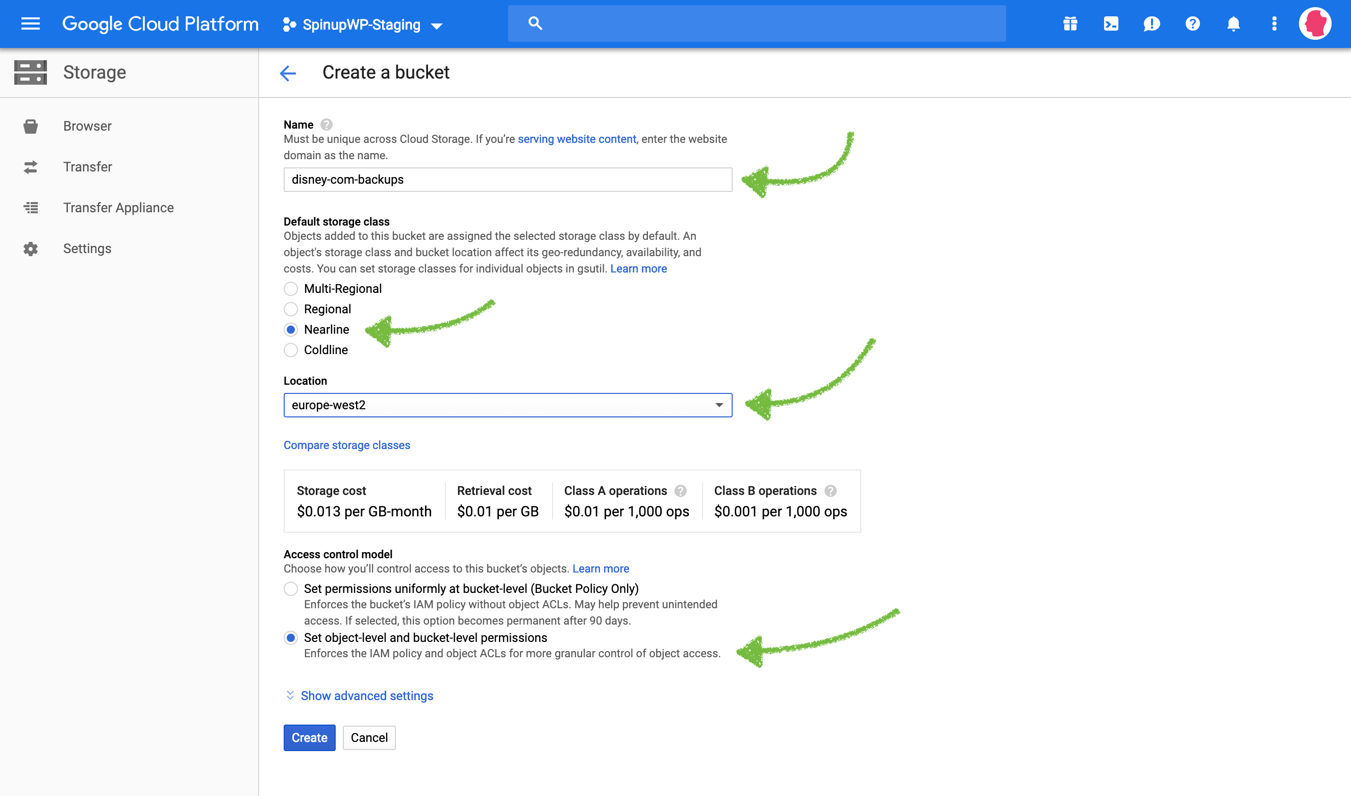 Как загрузить файл в google cloud storage