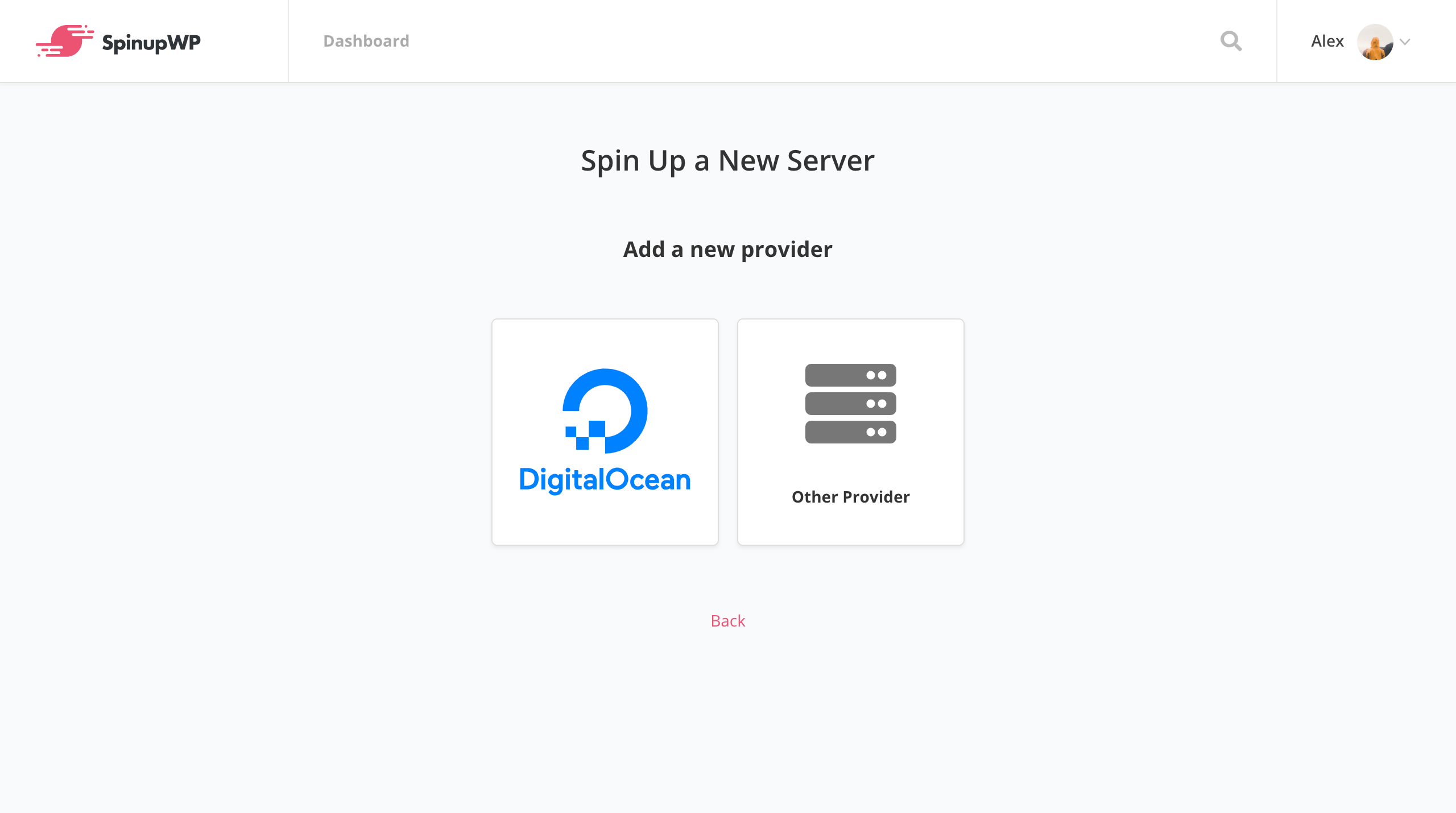 SpinupWP add new provider