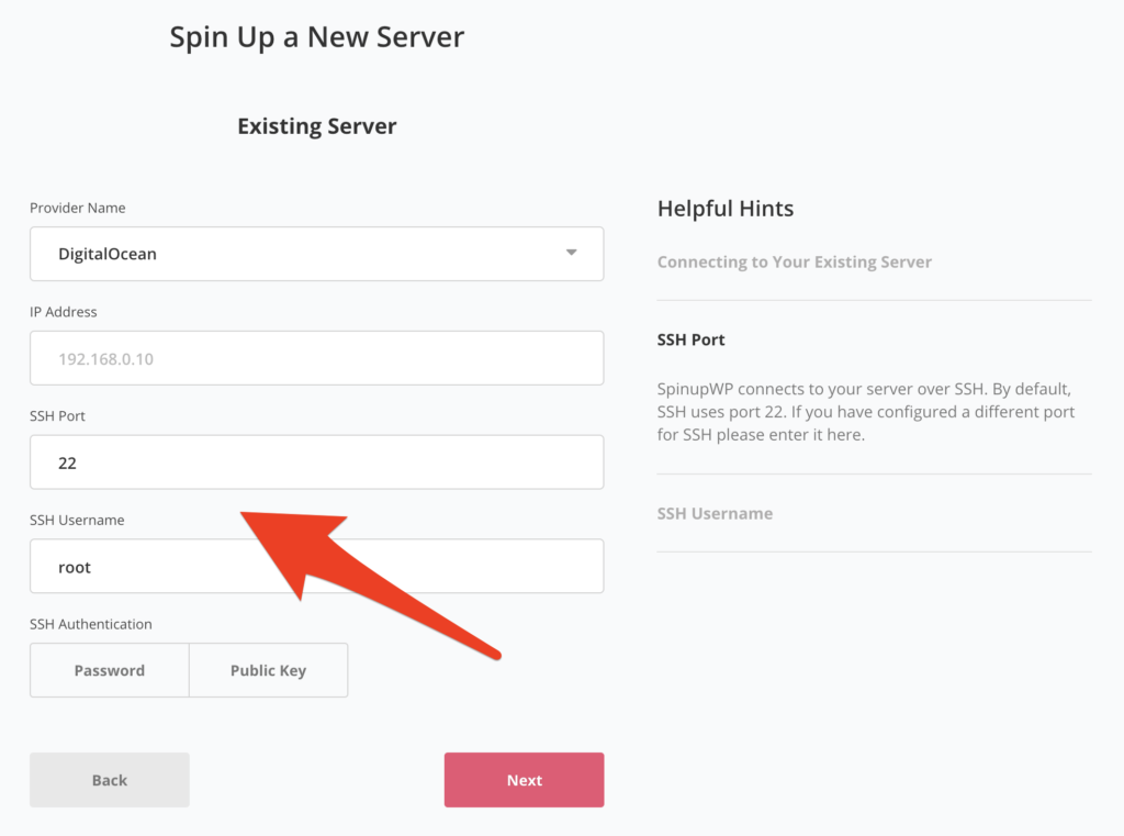 Support for custom SSH port number - SpinupWP