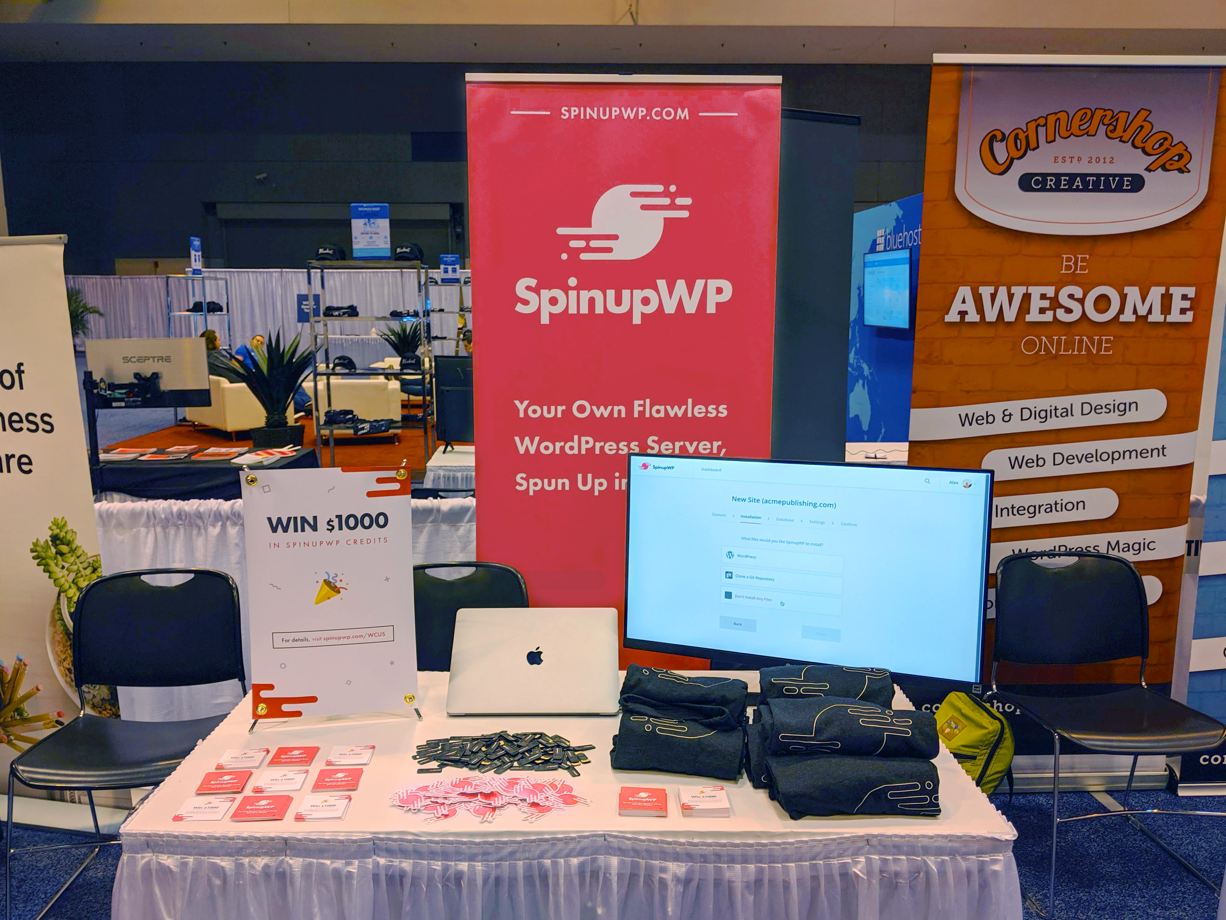 SpinupWP booth at WCUS