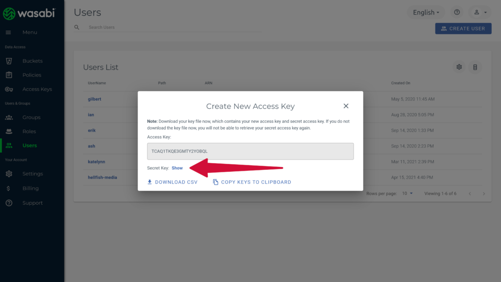 Wasabi Storage Provider SpinupWP