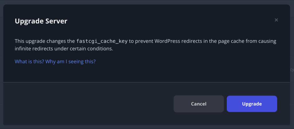 Upgrade Server Bat Required Upgrades - SpinupWP