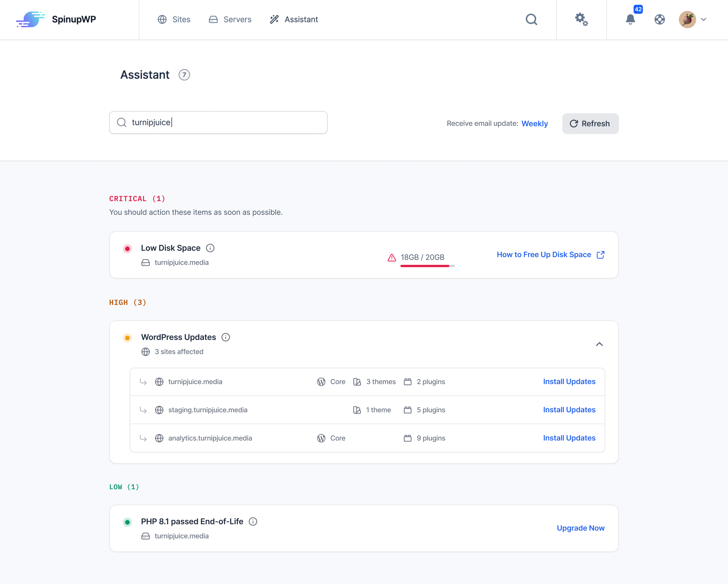 The new Assistant in SpinupWP